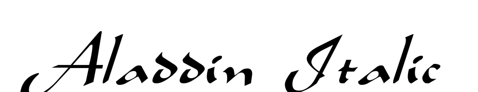 Aladdin Italic Font Download Free